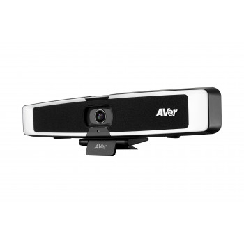 AVer VB130 4K USB video skaļjoska ar intelektuālo apgaismojumu, 4x digitālo tālummaiņu, 120° redzes lauku, AI automātisko izsekošanu, beamforming mikrofonu, 10W skaļruni, PoE+
