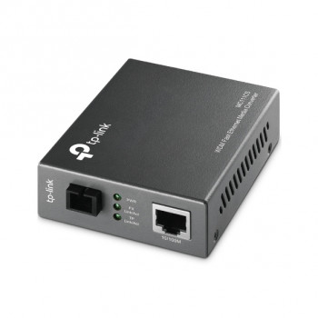 TP-LINK MC111CS Fast Ethernet vienmoda WDM divvirzienu mediju pārveidotājs, 100 Mbps, SC, 20 km, melns