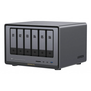 Ugreen NASync DXP6800 Pro 6 līdzu NAS sistēma, Intel Core i5-1235U, 8GB DDR5, 2x10GbE + 2x2.5GbE, 2xM.2 NVMe, 2xUSB3.2 Gen2, HDMI, PCIe 4.0 25899