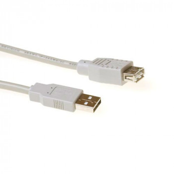 ACT SB2199 USB 2.0 pagarinājuma kabelis 1m Ivory USB-A male to USB-A female