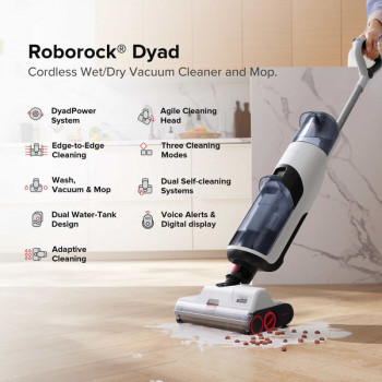 Roborock Dyad mitrā un sausā putekļsūcējs, melns, WD1S1A51-01