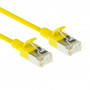 ACT dzeltenais 1,5m LSZH S/FTP CAT6A slimline tīkla kabelis ar snagless RJ45 (DB7851)