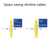 ACT dzeltenais 1,5m LSZH S/FTP CAT6A slimline tīkla kabelis ar snagless RJ45 (DB7851)