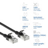 ACT 1,5 m LSZH S/FTP CAT7 slimais savienojuma kabelis, ar aizsargātu fiksatoru, melns (DF7951)