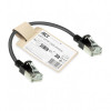 ACT melns 0,25m LSZH S/FTP CAT7 slimline tīkla kabelis ar aizsargātiem RJ45 savienotājiem (DF7952)