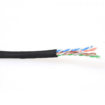 ACT CAT6 U/UTP savītais patch kabelis, melns, 100 m tītis (EP890H)