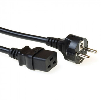 ACT AK5410 Tīkla barošanas kabelis CEE 7/7 uz IEC C19 0,5 m melns