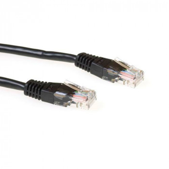 ACT 1,5 m Cat5e U/UTP RJ45 tīkla kabelis - melns IB5951