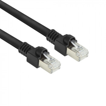 ACT FB8505 5m S/FTP Cat.7 PUR elastīgais tīkla kabelis, snagless RJ45, melns