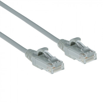 ACT Grey 7 metru LSZH U/UTP CAT6 datu centra slimline patch kabelis ar snagless RJ45 savienotājiem (DC9007)