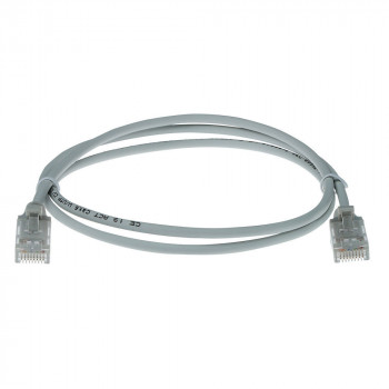 ACT Grey 7 metru LSZH U/UTP CAT6 datu centra slimline patch kabelis ar snagless RJ45 savienotājiem (DC9007)