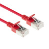 ACT sarkans 2m LSZH S/FTP CAT6A Slimline tīkla kabelis ar Snagless RJ45 (DB7502)