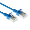 ACT Blue 0,25m LSZH S/FTP CAT6A Slimline tīkla kabelis ar RJ45 savienotājiem (DB7652)