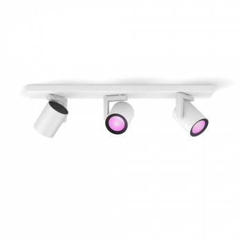 Signify Philips Hue White & Color Ambiance Argenta 3-Spot griestu lampa, balta
