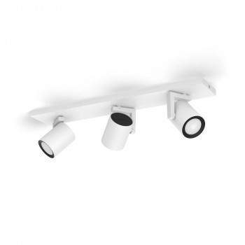 Signify Philips Hue White & Color Ambiance Argenta 3-Spot griestu lampa, balta