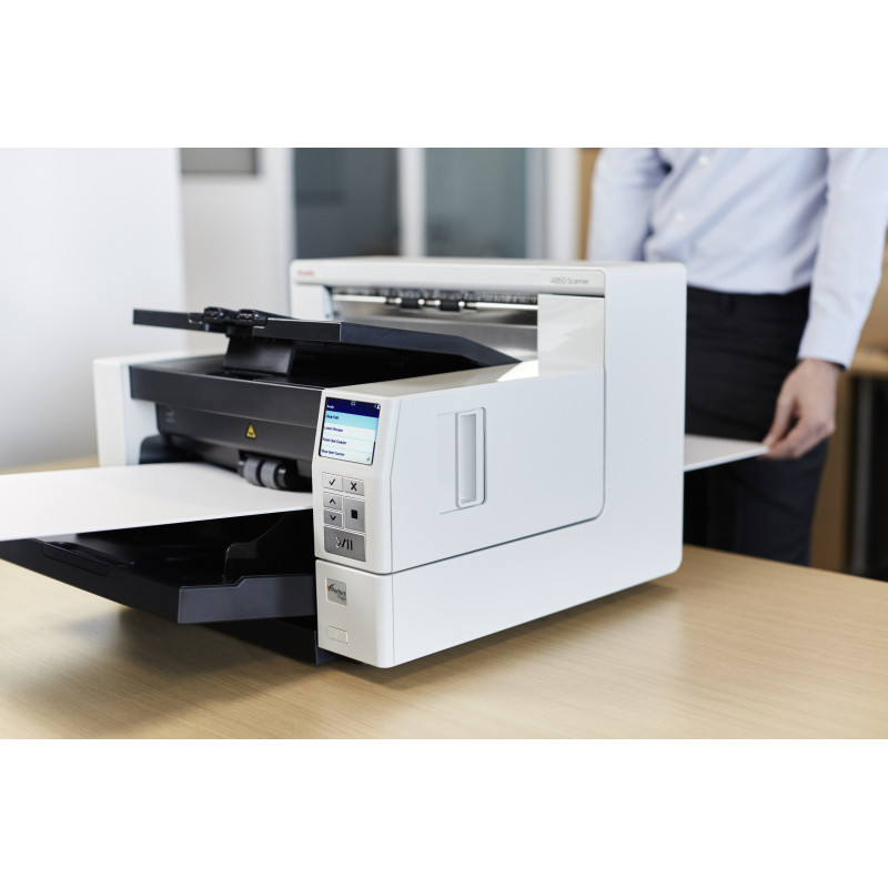 Kodak i4650 liela apjoma dokumentu skeneris, 130 ppm abpusēja skenēšana, 500 lapu ADF, USB 3.0