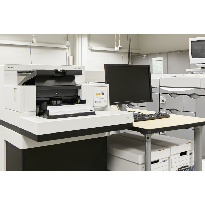 Kodak i5850 ražošanas dokumentu skeneris - abpusēja skenēšana, 600 dpi, 210 lpp/min, 750 lapu ADF, USB 2.0