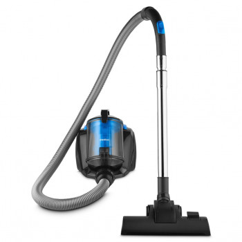 Medion E2001 putekļu sūcējs ar 18 kPa jaudu, 2 L, HEPA filtrs, melns/zils