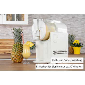 Unold 48965 Sofia 2-in-1 slush un mīkstās saldējuma gatavotājs, 1,5L, 150W, 5 programmas, melns