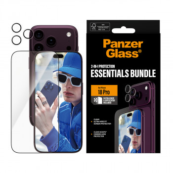 PanzerGlass Essentials 2-in-1 ekrāna un kameras objektīva aizsargstikls iPhone 18 Pro