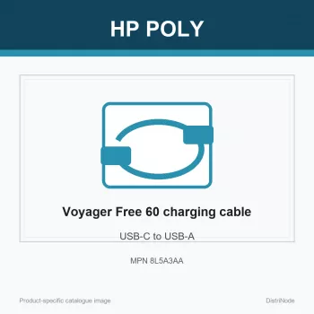 HP Poly Voyager Free 60 uzlādes kabelis USB-C uz USB-A