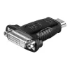 Wentronic Goobay HDMI™ / DVI-D Adapteris, HDMI standarta spraudnis (A tips), Melns - 19 kontaktu HDMI™ spraudnis > DVI-D (24+1) ligzda (68098)