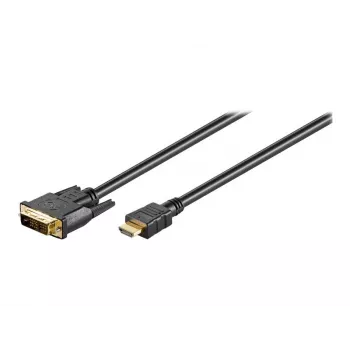 Wentronic Goobay HDMI™ / DVI-D kabelis, melns, 3 m - 19 polu HDMI™ spraudnis>DVI-D (18+1) spraudnis (51581)