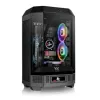 Thermaltake The Tower 300 Black Micro Tower - dators korpuss ar rūdītu stiklu