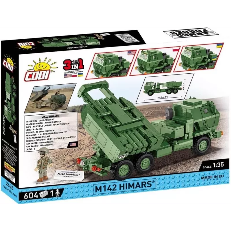 COBI 2626 Armed Forces M142 HIMARS būvkomplekts, 604 daļas