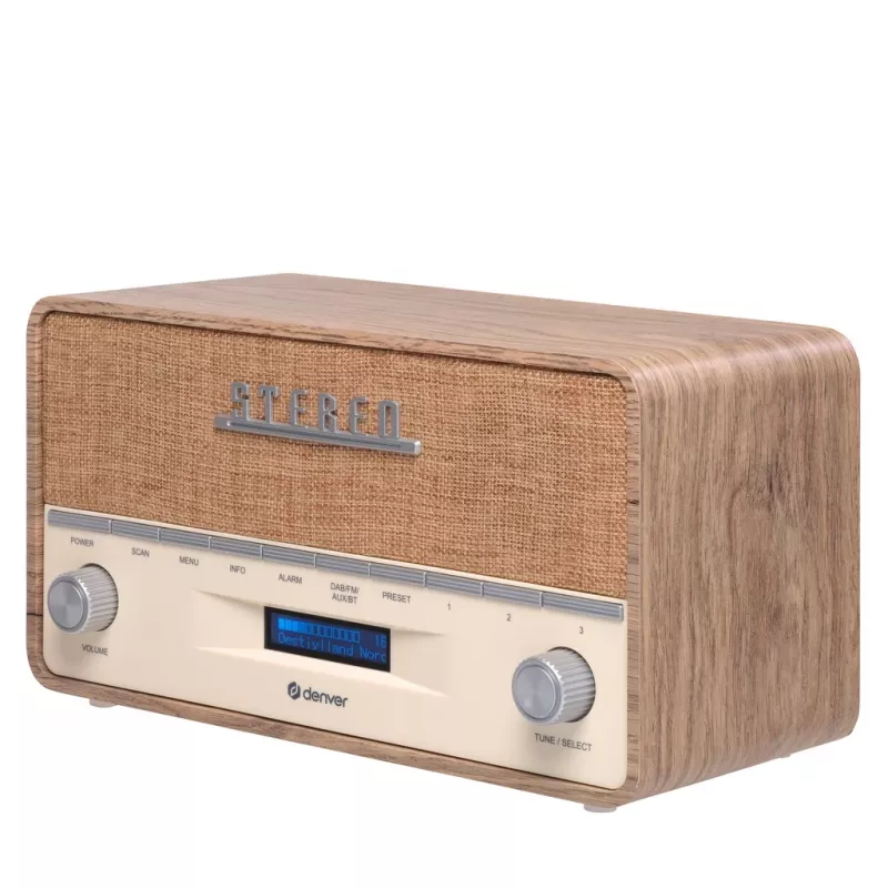 Portatīvais radio Denver DAB-36LW digitālais uztvērējs DAB+ 5W LCD