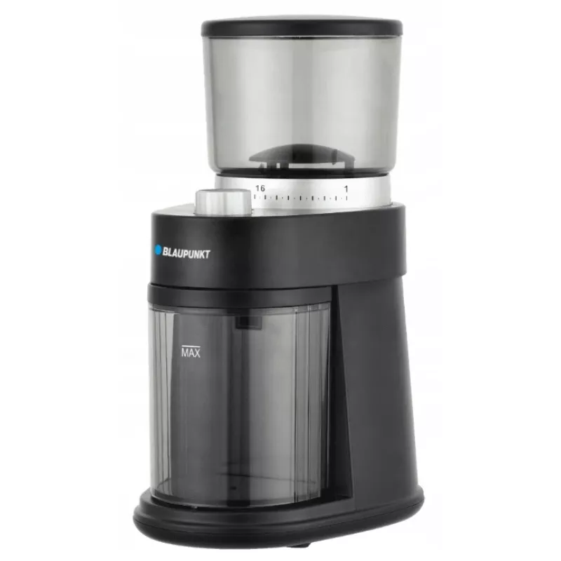 Kafijas dzirnaviņas ar asmeņiem BLAUPUNKT FCM501 — 250 g pupiņu, 180 g maluma, 120 W, sudraba