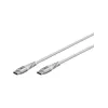 Super-mīksts USB 2.0 pīts kabelis, USB-C spraudnis > USB-C spraudnis (Balts, 3 metri)
