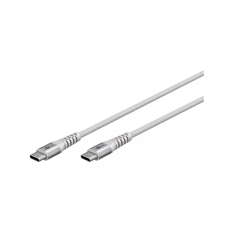 Super-mīksts USB 2.0 pīts kabelis, USB-C spraudnis > USB-C spraudnis (Balts, 3 metri)