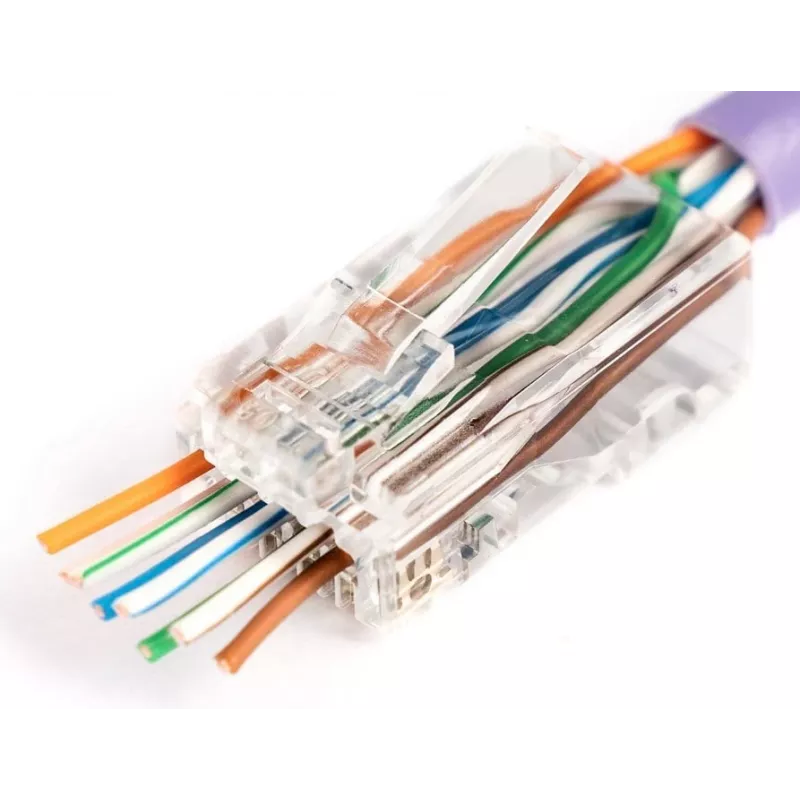 RJ45 vadu savienotājs Digitus X-ML-6U-EZ caurspīdīgs vīriešu 100 gab.