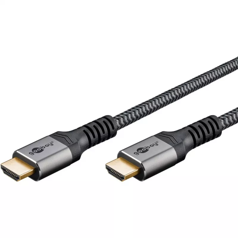 Goobay Plus High-Speed HDMI kabelis ar Ethernet, 4K @ 60Hz (pelēks, 10 metri)