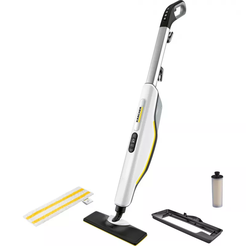 Tvaika mops Kärcher SC 3 UPRIGHT — 0,5 L tvertne, 1600 W, 30 s uzsildīšana, izņemama tvertne, paklāja slidotājs