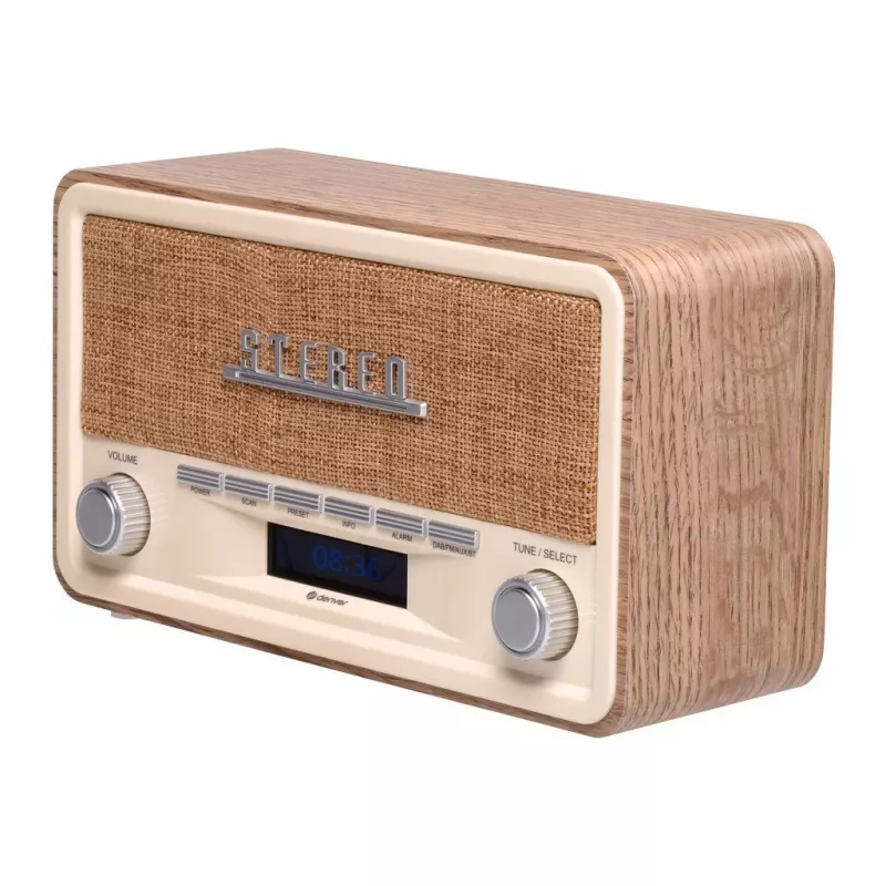 Denver DAB-18LW retro radio balts