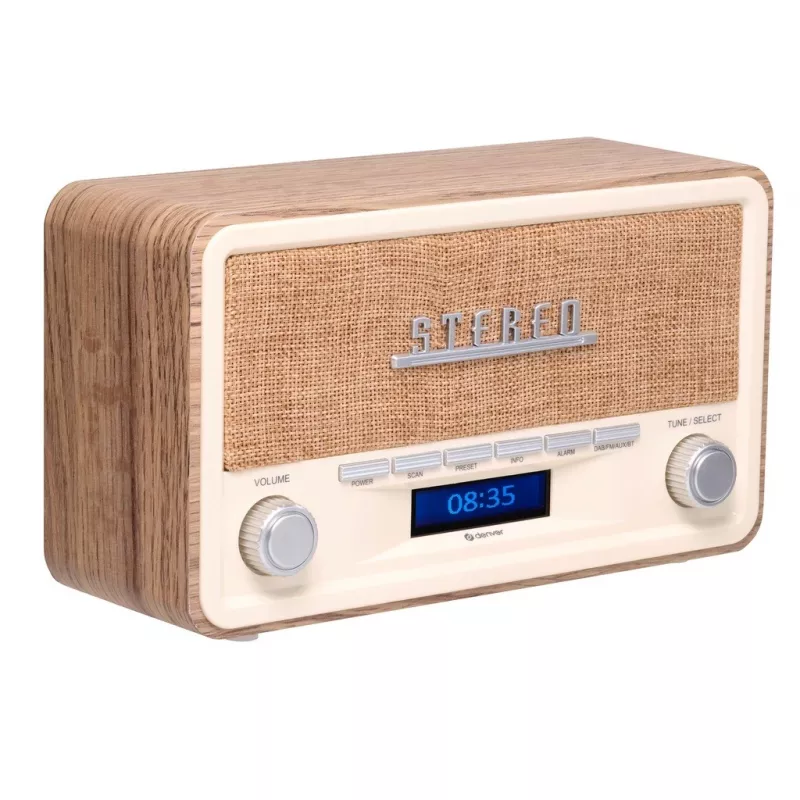 Denver DAB-18LW retro radio balts
