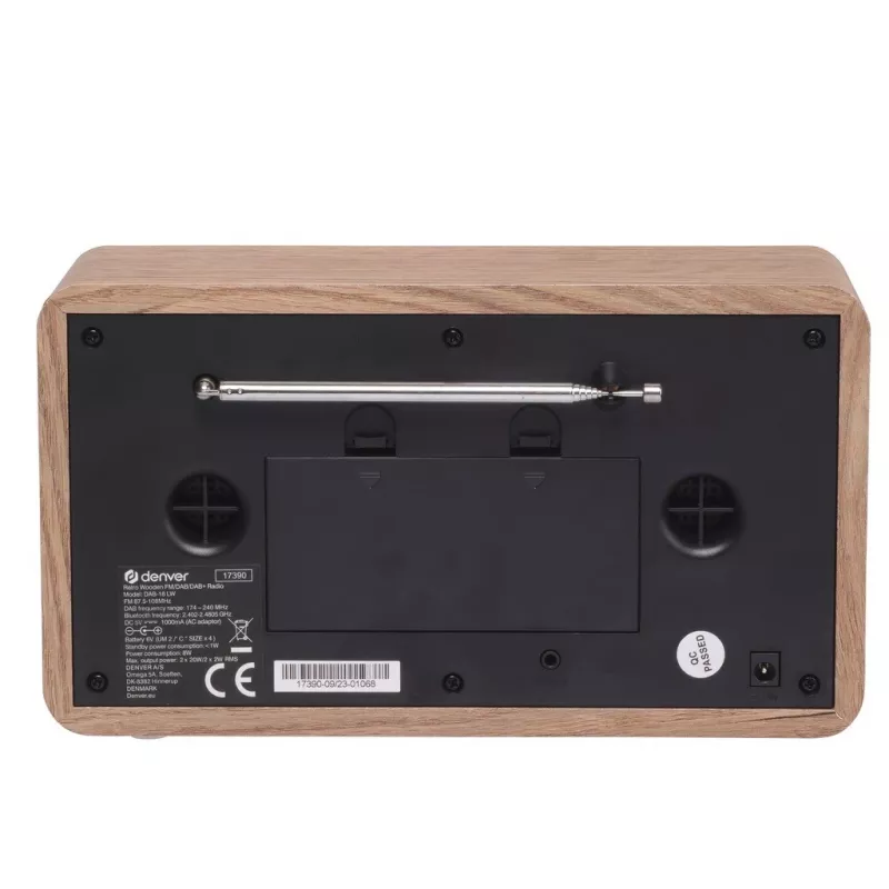Denver DAB-18LW retro radio balts