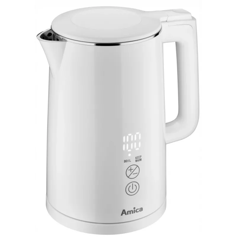 Elektriskā tējkanna AMICA 1.5L 2200W Sudraba