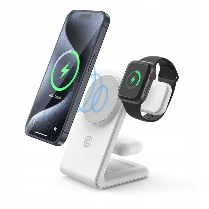 Bezvadu lādētājs 3v1 MagSafe iPhone, Apple Watch un AirPods Crong