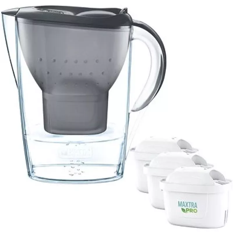 BRITA Marella + 3 MAXTRA PRO Pure Performance Ūdens Filtrēšanas Krūze 2,4 L Zilā Krāsā