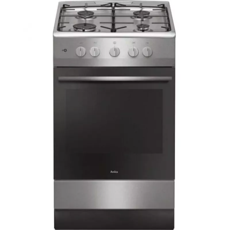 Plīts Amica 57GGH4.23ZPF Xx, gāzes, nerūsējošais tērauds, 50 cm