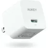 Mini sienas lādētājs AUKEY PA-Y20S Balts 1xUSB-C 20W PD Power Delivery