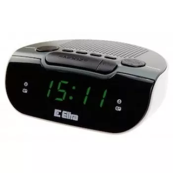 Radio ar pulksteni/alarmu LED, Eltra, 127x53x98 mm, Pelēks/Balts