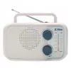 Radio Eltra DANA balts – pārnēsājams analogais radio, kompakts galda dizains