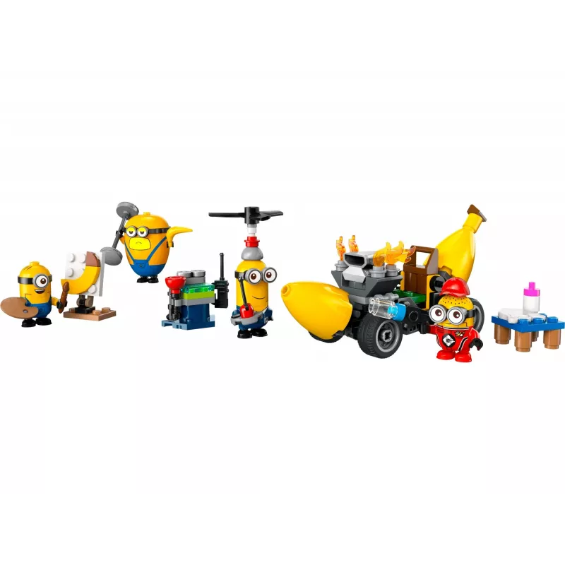 LEGO Despicable Me Minions un Banānu Auto Rotaļlietu Komplekts Bērniem no 6 Gadiem
