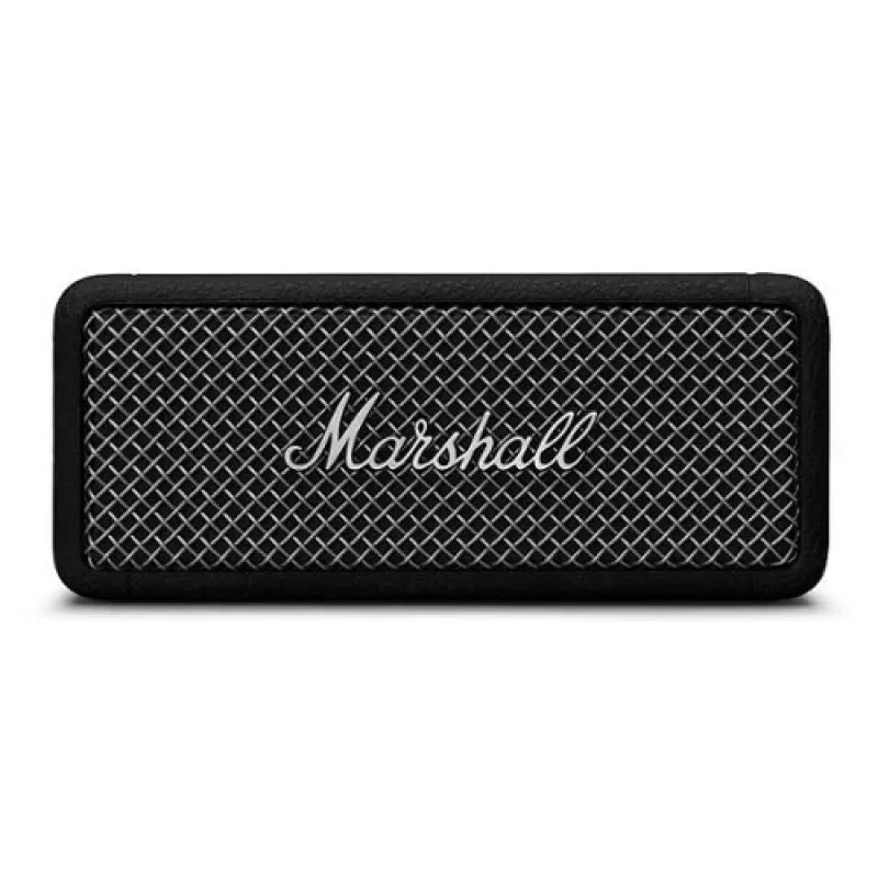Portatīvais Bluetooth skaļrunis Marshall Emberton II Black Steel — kompakts, bezvadu audio