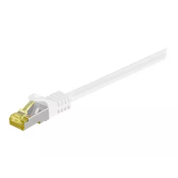 Wentronic Goobay Cat.7 Raw Cable Patch Kabelis, S/FTP (PiMF), Balts, 0,25 m - LSZH Halogēns Nesaturošs, Varš, RJ45 Spraudnis (91089)