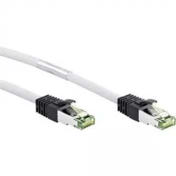 Wentronic Goobay Patch-Cable RJ-45 (vīriešu) uz RJ-45 (vīriešu) 10 m SFTP PiMF CAT 8.1 bezhalogēna, liets, bezāķa, savīts balts (55129)
